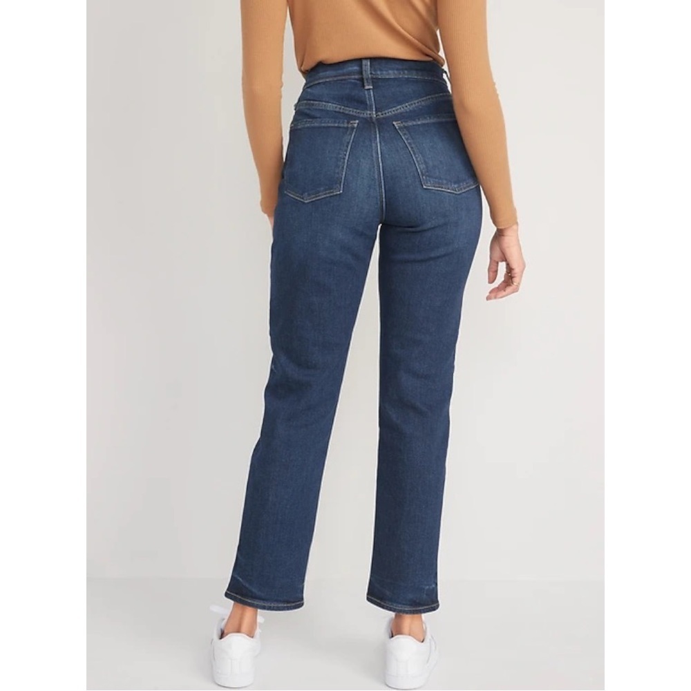 NWT Extra High-Waisted‎ Button-Fly Sky-Hi Straight Jeans for Women - Picture 4 of 4